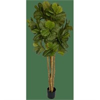 MossNBloom 6' Artificial Fiddle Leaf Fig Tree