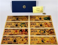 Collection de billets POKEMON gold foil 24K