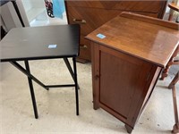 FOLDING SIDE TABLE/ ANTIQUE TELEPHONE TABLE