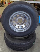 Pair of ST215/75R14 Tires- Tow-Master Trailer