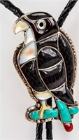 Jewelry Sterling Silver Hawk Bolo Tie