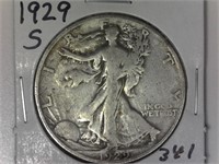 1929-S Walking Liberty Half Dollar