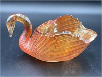 Imperial Glass Marigold Swan Bowl