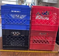 4 Plastic Milk Crates