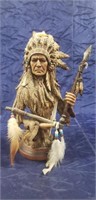 (1) Native American Indian Statue (13" Tall/Resin