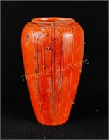 Crackle finish vase monogrammed MM