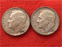 1953-D & 1954-S Roosevelt Silver Dimes
