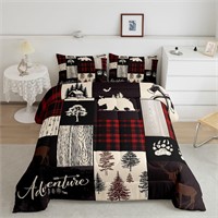 Retro Cabin Bedding Set, Full Size