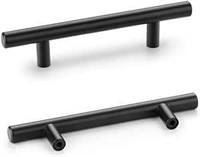 10pk Matte Black Cabinet Pulls 5-8/9