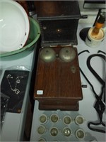 3 antique oak telephone ringer boxes ( 1 has no