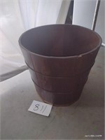 Wooden Bucket - 15" diam, 15" tall