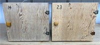 2 Homemade Wooden Organizer Cupboards (16"W x