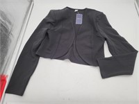 NEW Women's Cropped Open Front Jacket - L