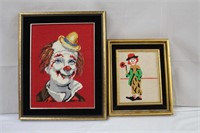 Two framed needlepoint pictures, 12.5 X 15.5 &