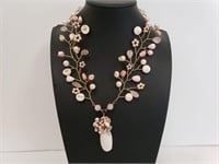Karen Sugarman Wrapped Wire Shell & Bead Necklace