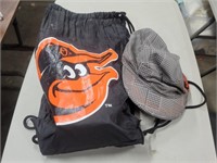 Orioles Hat & Drawstring Bag