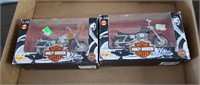 Lot of 2 Harley Davidson 1/18 Scale Motorcycles