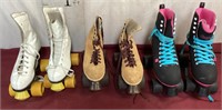 Three Pairs Of Roller Skates