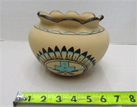 Signed Hand Painted Navajo Pot