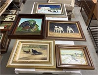 5 framed paintings-Local Artist Dean Haddock