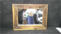 MIRROR WITH WOOD FRAME - 25 X 20