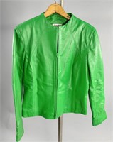 Leather Women's Jacket by Yvonne Le Marie, Size 8