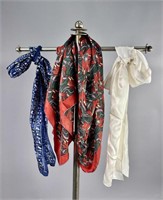 Three Vintage Silk Scarves, St. John