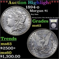 ***Auction Highlight*** 1894-o Morgan Dollar $1 Gr