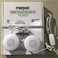 2 sets of marpac stereo pillow speakers, new