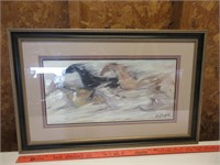Framed Horse Watercolor (17 3/4"H x 27 1/2"W)