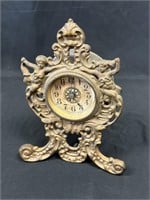 Vintage The Western Clock Co. Cast Metal Clock