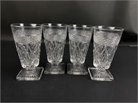 (4) Vintage Imperial Glass Water Goblets