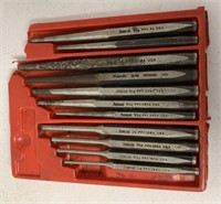 11 Snap-on Punches,2 Center/case,1/8,3/16