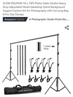 10' x 10' Backdrop Stand w/ Carrying Case &