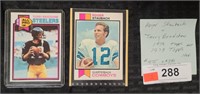 TOPPS 1973 ROGER STAUBACH + '79 TERRY BRADSHAW