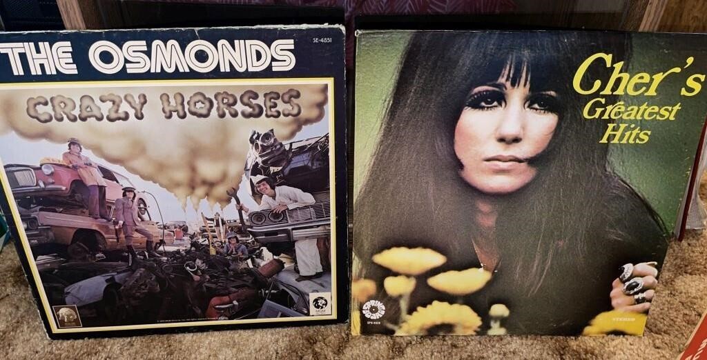 (2) Vtg Vinyl LP Records:  1972 The Osmonds Crazy