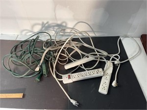 Box of power bars & extension cords