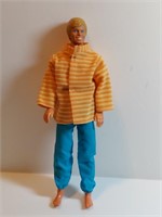 1989 Blonde Ken Doll In 1970s Striped Snap Sweater