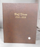 1794-1873 Half Dimes Dansco Book.
