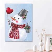 Framed Christmas Canvas Painting