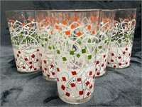 Set of 7 Vintage Hazel Atlas Confetti Glassware