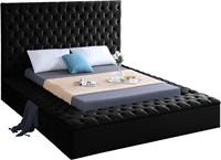 (READ)Bliss Velvet Bed  Queen  Black - Meridian