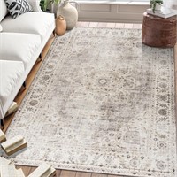 ReaLife Rug - Beige Ivory 5' x 7'  Non Slip