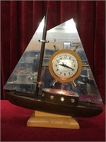 Vintage Snider Sailboat Clock / Lamp