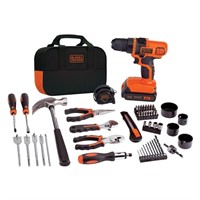 BLACK+DECKER 20V Max Drill & Home Tool Kit  68 Pie