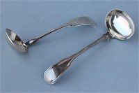 Two 19th Century Sterling Silver Cream Ladles,