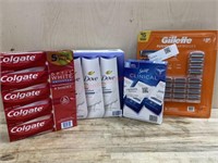 5 pack Colgate, 3 pack dove bodywash, 3 pack