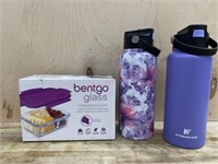 Bentgo glass container & 2 stainless steel