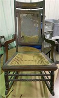 Antique cane seat and back rocker