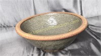 Thailand pottery bowl 10.5in